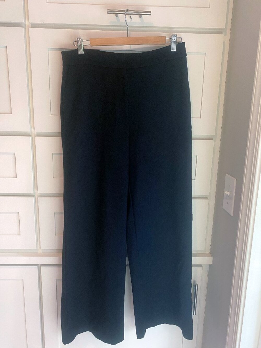Boden Black Ponte Wide Leg Dress Pants Size US 10 UK 14R